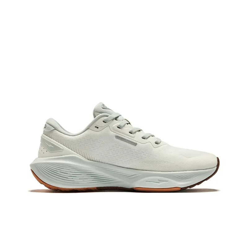 Erke Cushioning Wear Resistant Low Top Running Shoes Women's Microcrystal White Light Gray Green-1