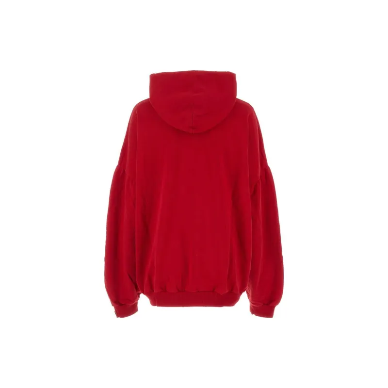 Balenciaga Round Hoodie 'Faded Red'-1