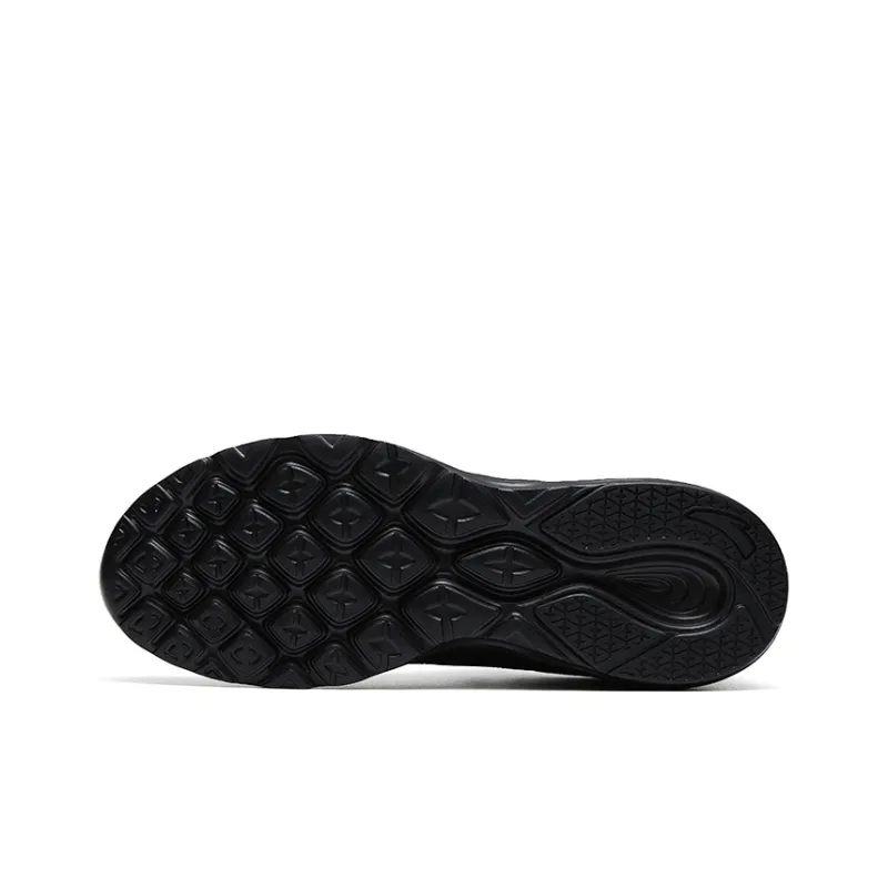 Anta Cushioning, Wear Resistant Low Top Casual Sprint Running Shoes Men's Black-4