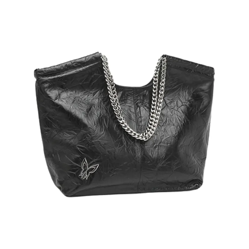 NOMK Cow Leather Tote Bag Shopping Bag Shoulder Bag Handbag Crossbody Bag Women's Black/Coffee/Khaki-4
