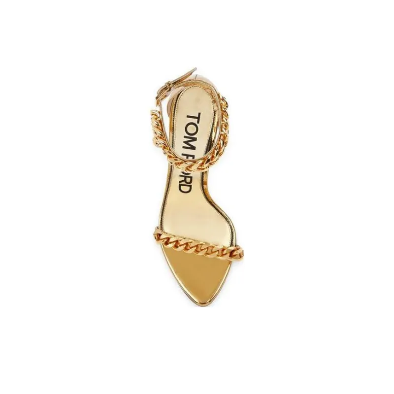 TOM FORD One Strap Sandals 10.5cm Women's Gold-3
