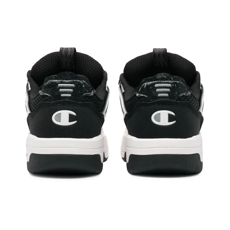 Champion Low Top Skateboard Shoes Women's Black White-3