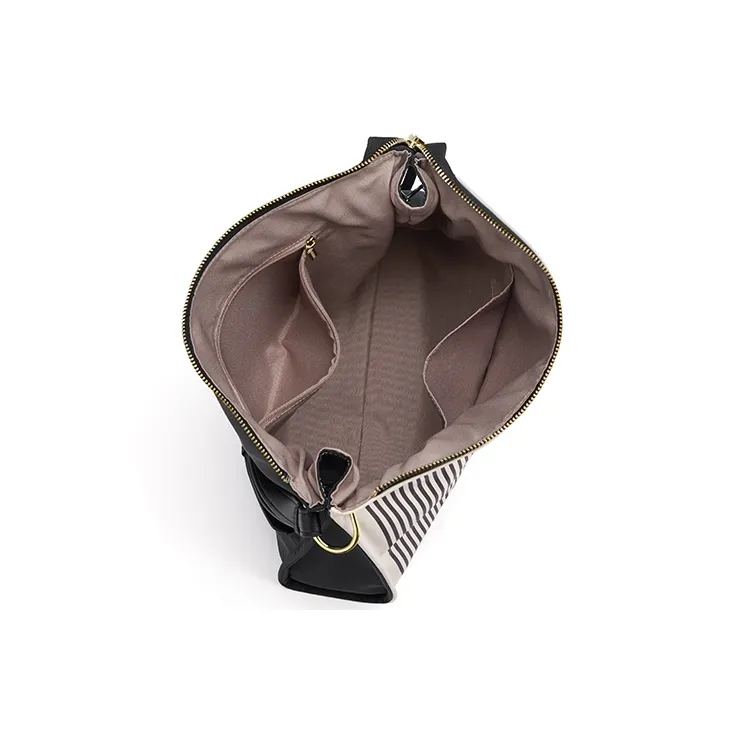Simvay Clos Nylon Fabric Tote Bag, Shopping Bag, Shoulder Bag Large Size Women's Black-5