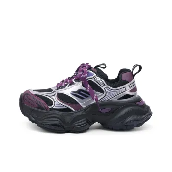 Mr.shang Wear-Resistant Slip-Resistant Low-Top Chunky Sneakers Women's Purple