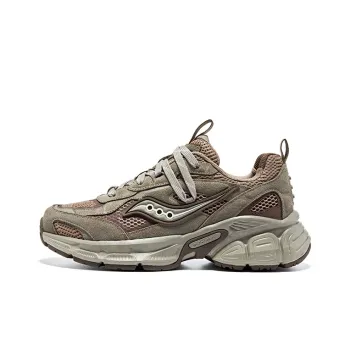 Saucony 2K CAVALRY Anti Slip Wear Resistant Low Top Casual Running Shoes Unisex Coffee Brown