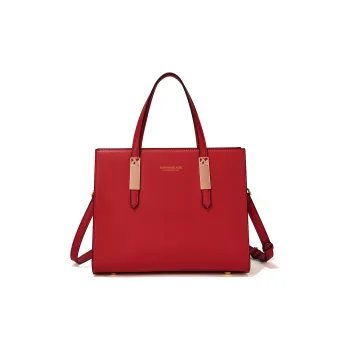 RED DRAGONFLY Cow Leather Shoulder Bag, Crossbody Bag, Handbag Women's Red