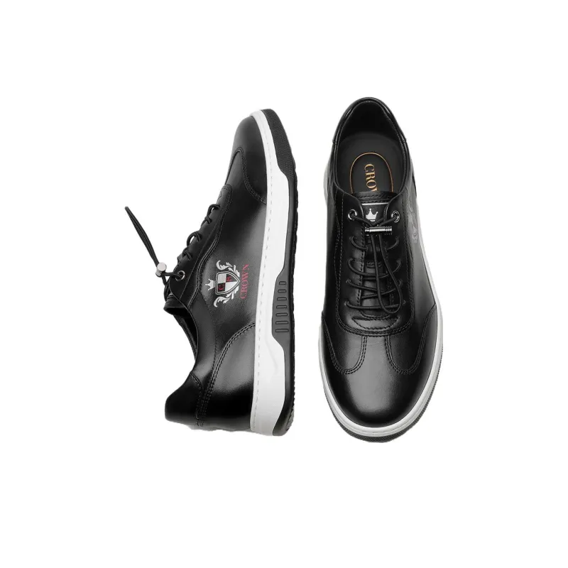 CROWN Low Top Skateboard Shoes Men's Black-2