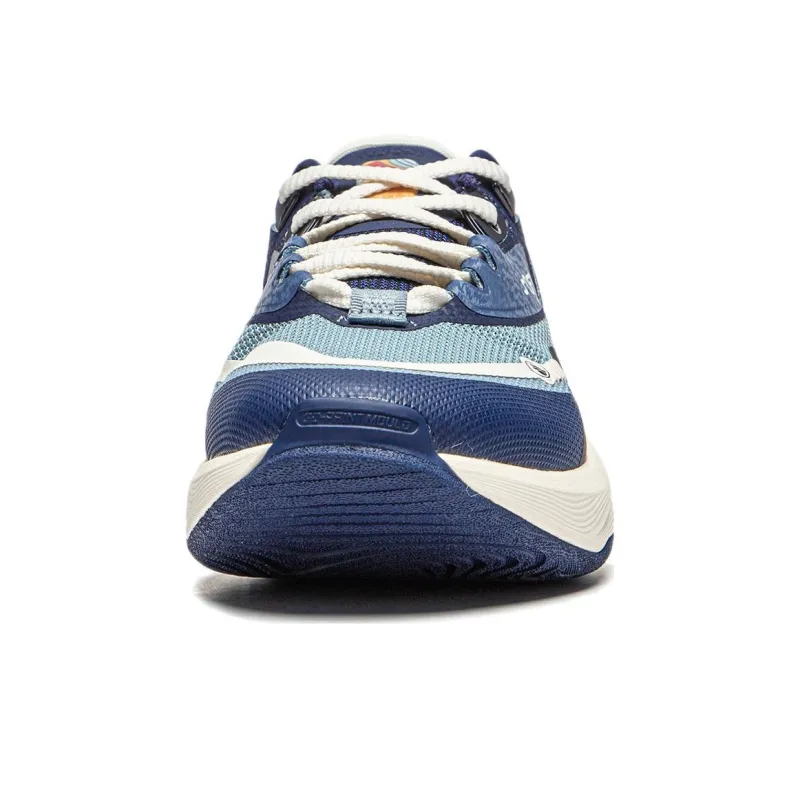 LiNing SOFT WARM Anti Slip Wear Resistant Low Top Casual Shoes Men's Soft Grey Blue Dark Ship Blue-4