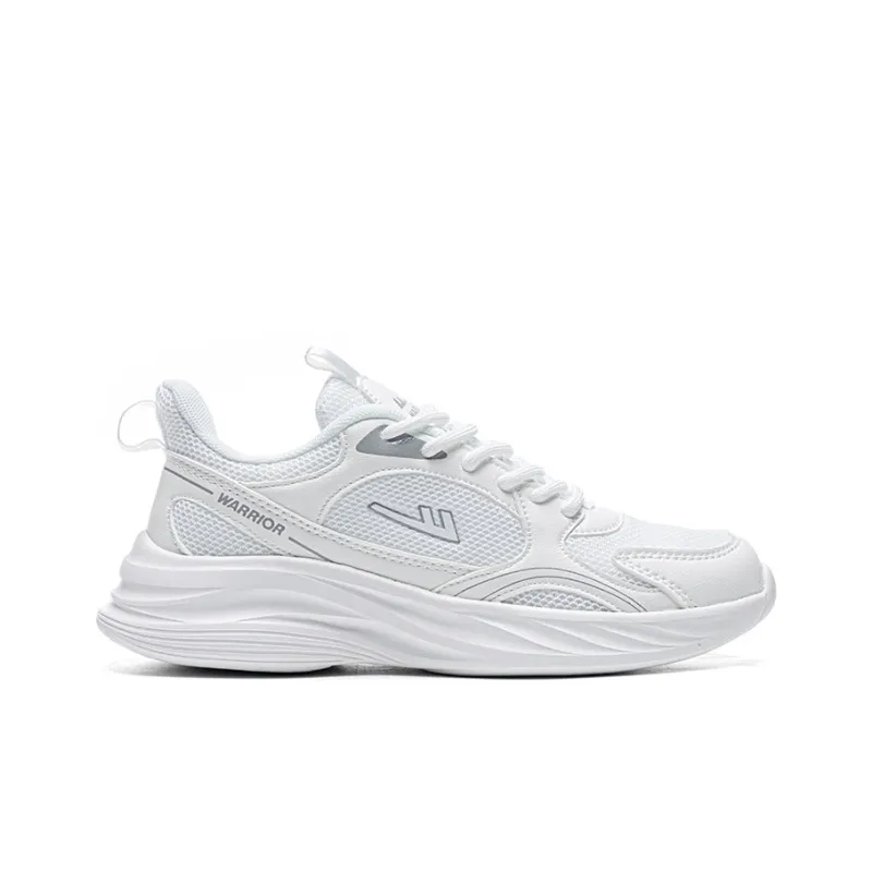 Warrior Warrior Students' Running Shoes Breathable Lightweight Low Top Casual Shoes Unisex White-1