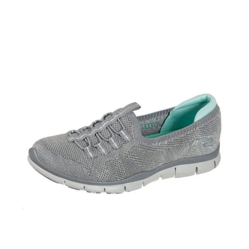 Skechers Gratis Durable Breathable Low-Top Casual Shoes Women's Green Gray-1