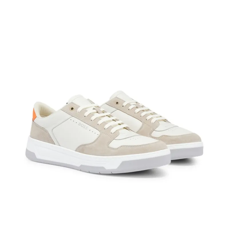HUGO BOSS Wear-Resistant Low-Top Skateboard Shoes Men's Beige-2