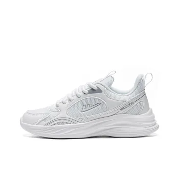 Warrior Warrior Students' Running Shoes Breathable Lightweight Low Top Casual Shoes Unisex White