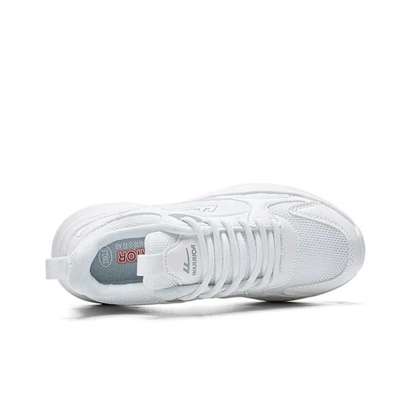 Warrior Warrior Students' Running Shoes Breathable Lightweight Low Top Casual Shoes Unisex White-2