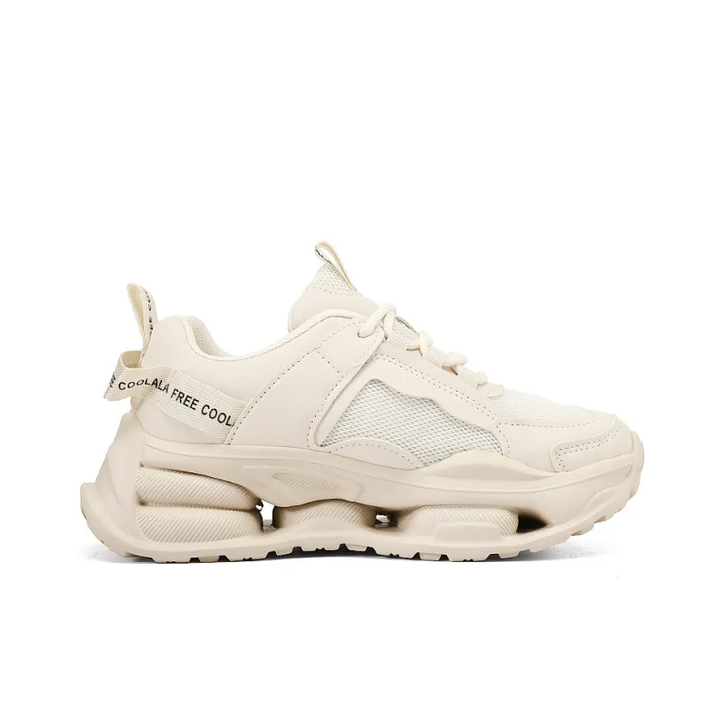 ORD Cushioned Anti Slip Wear Resistant Lightweight Height Increasing Low Top Chunky Sneakers Unisex-3