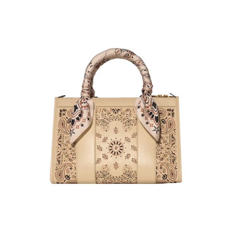 AMIRI Cotton And Polyurethane Tote Bag Shopping Bag Shoulder Bag Crossbody Bag Handbag Mini Women's Light Khaki-2