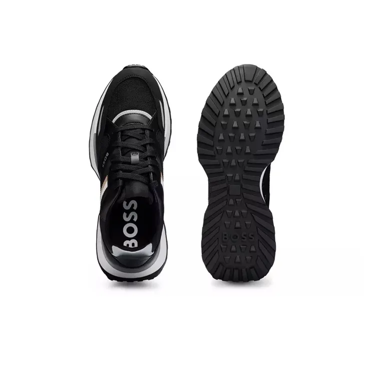 BOSS Striped Lace up Sneakers-4