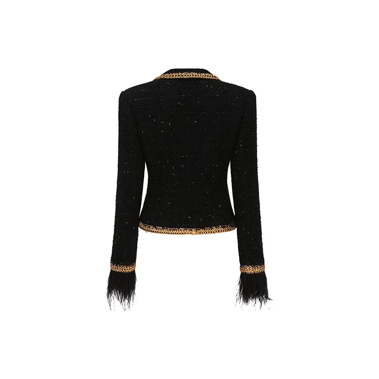 NANA JACQUELINE Cropped Coats Women's Black-1