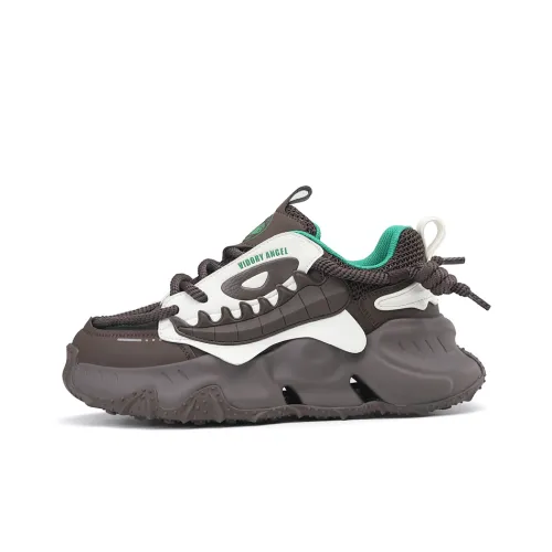 VIDORY ANGEL Shark No.1 Cushioning, Abrasion Resistant, Slip Resistant Low Top Chunky Sneakers Men's Brown