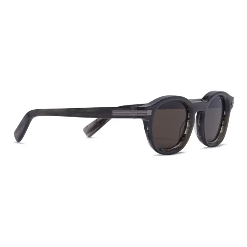 Ermenegildo Zegna Striped Round shape Sunglasses