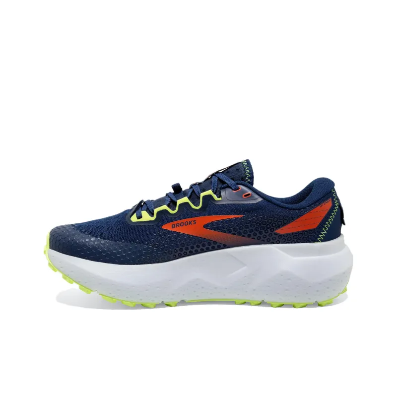 Brooks Caldera 6 Cushioning Lightweight Low Top Running Shoes Men's Blue White Orange-0