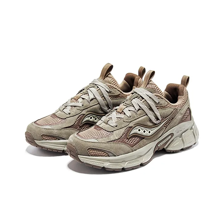 Saucony 2K CAVALRY Anti Slip Wear Resistant Low Top Casual Running Shoes Unisex Coffee Brown-2