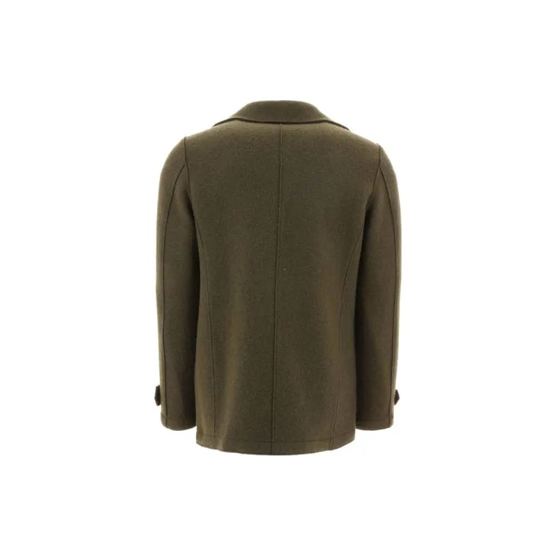 HARRIS WHARF LONDON Virgin Wool Peacoat-1