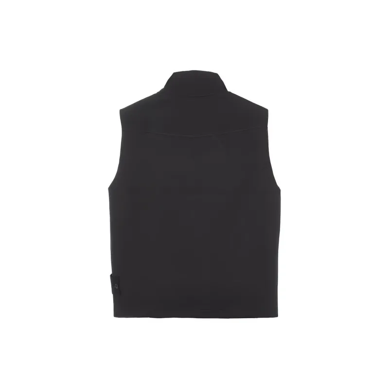 STONE ISLAND Ghost Compass badge Cotton Gilet-1