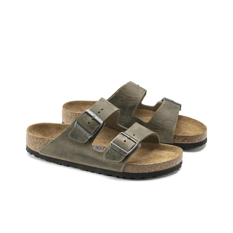 Birkenstock Arizona Soft Footbed Oiled Leather 'Faded Khaki'-3