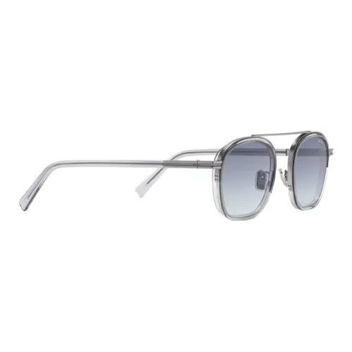 Zegna Transparent Acetate-metal Sunglasses