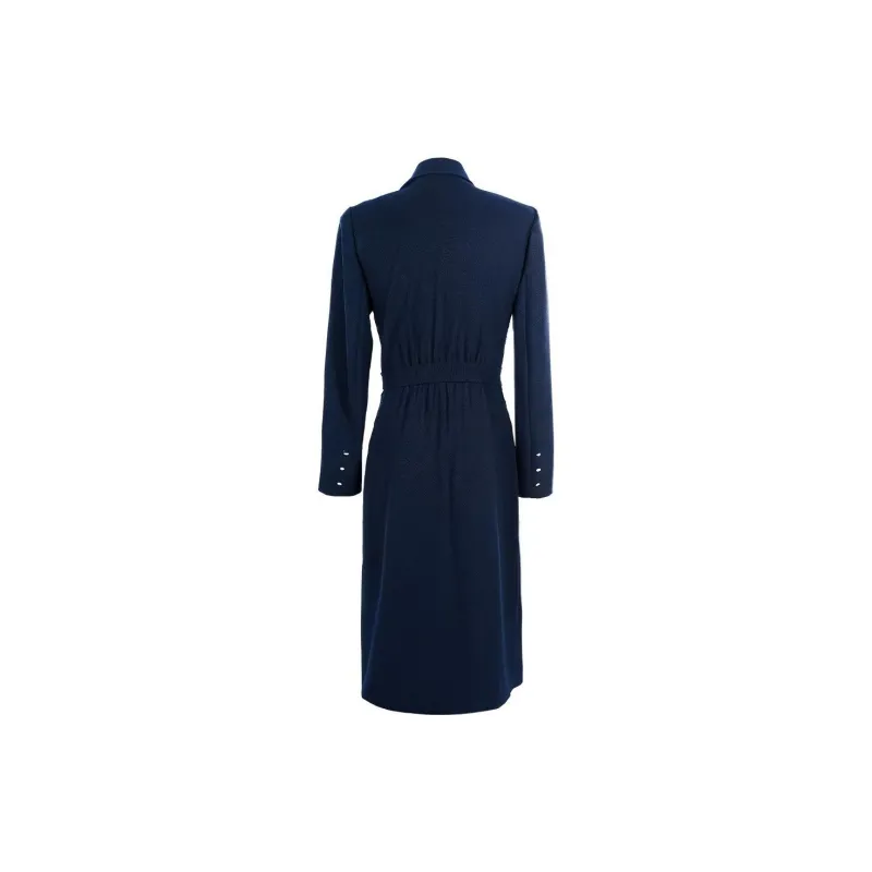 MISSSHINE Long Sleeved Dresses Women's Navy Blue-1