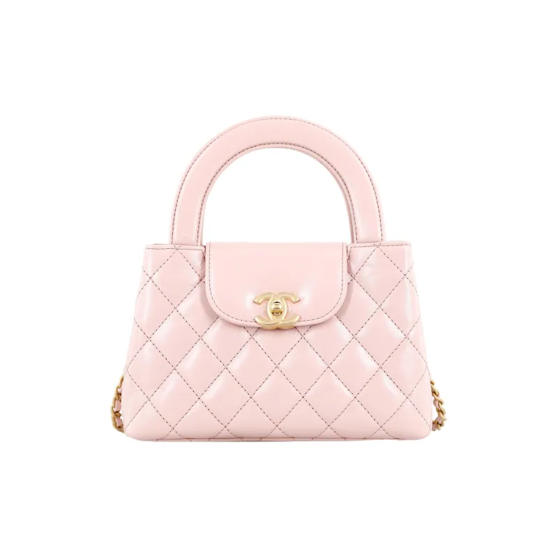 CHANEL Calfskin Crossbody One Shoulder Handbag Mini Women's Light Pink-0