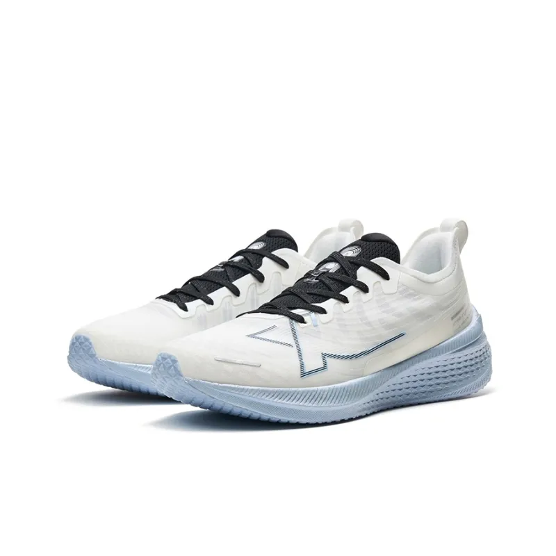 XTEP Two Thousand Kilometers 1.0 Anti Slip Wear Resistant Low Top Long Distance Running Shoes Men's Sail White-2