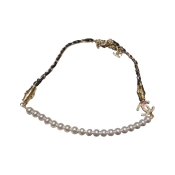CHANEL Necklaces Unisex Gold