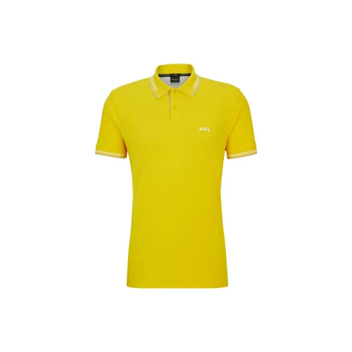 HUGO BOSS Polo Shirts Men Yellow