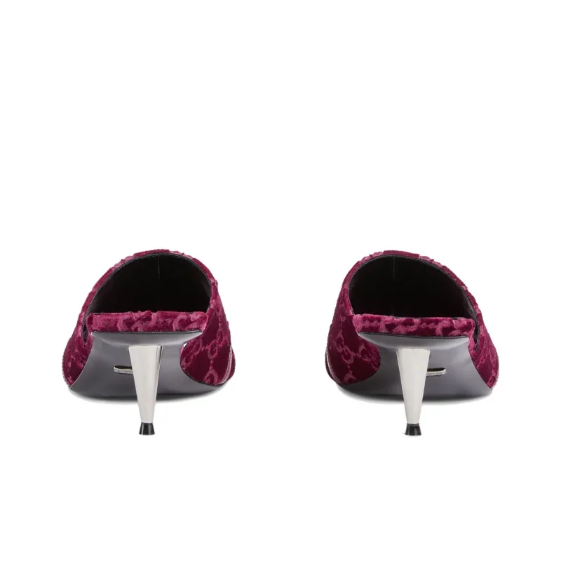 GUCCI Slide Slippers Women's Burgundy-3