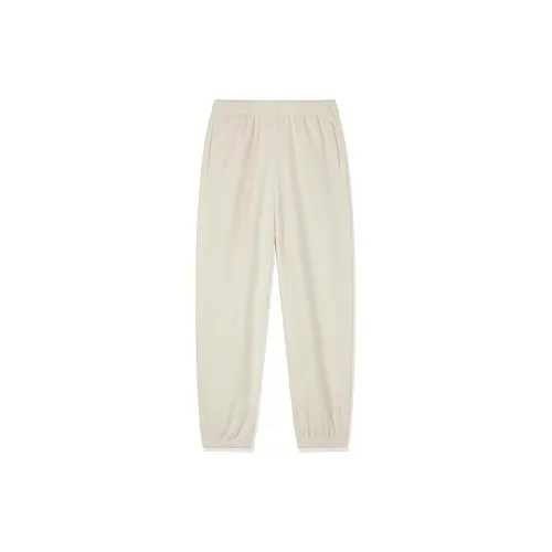 QIAODAN Knitted Sweatpants Women's Cream White