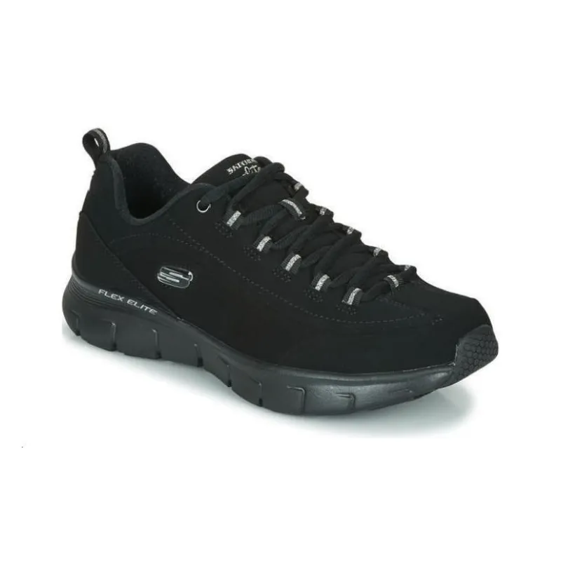 Skechers Synergy Anti Slip Wear Resistant Low Top Running Shoes Women's Black-2