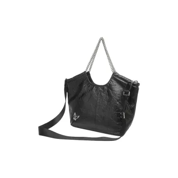 NOMK Cow Leather Tote Bag Shopping Bag Shoulder Bag Handbag Crossbody Bag Women's Black/Coffee/Khaki