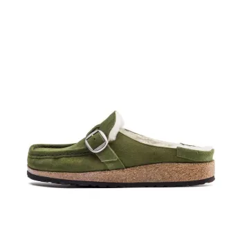 Birkenstock Buckley Shearling Suede Leather 'Mountain View Green'