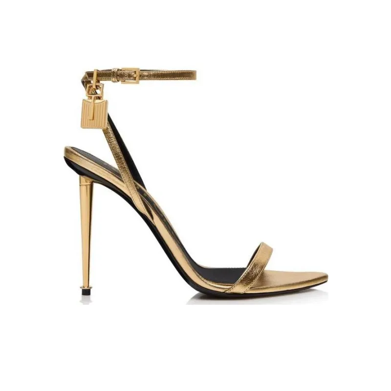 TOM FORD One Strap Sandals 10.5cm Women's Gold-1