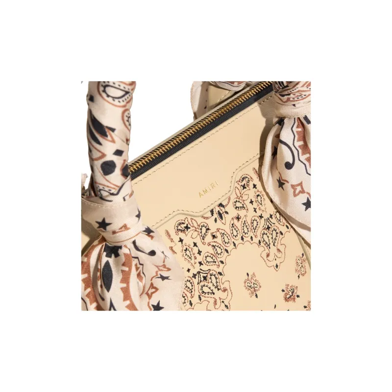 AMIRI Cotton And Polyurethane Tote Bag Shopping Bag Shoulder Bag Crossbody Bag Handbag Mini Women's Light Khaki-3