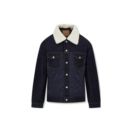 Levis Jackets Men Dark Denim