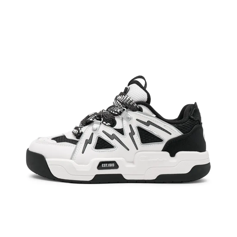 Champion Low Top Skateboard Shoes Women's Black White-0