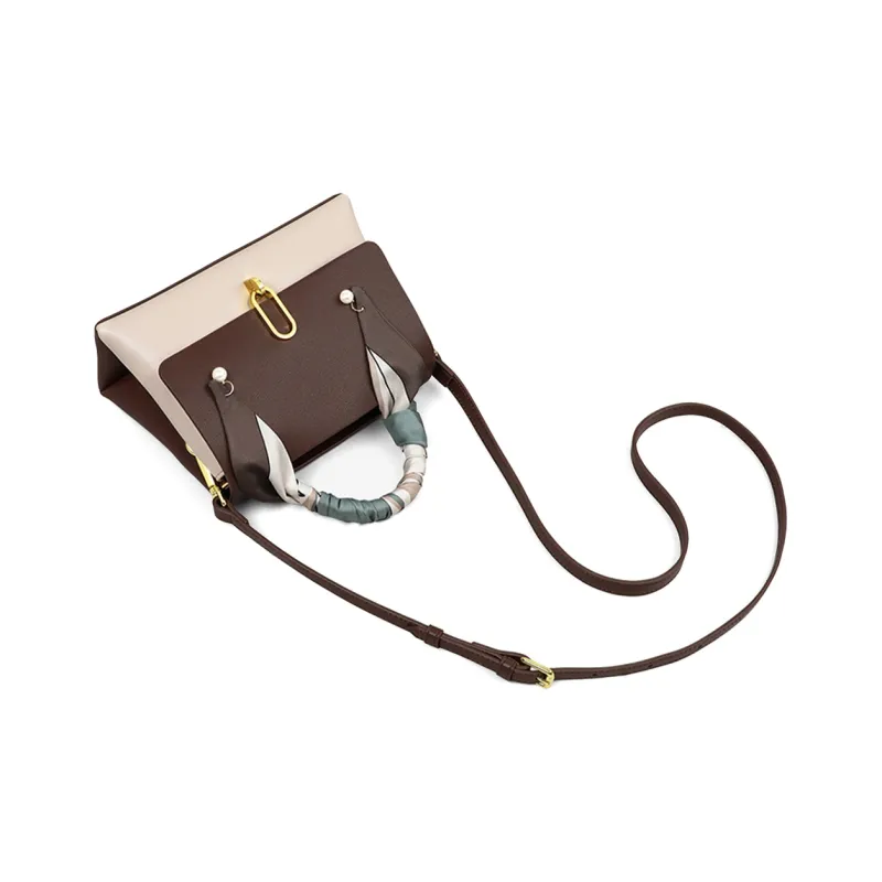 Kiss Kitty Synthetic Leather Shoulder Bag Crossbody Bag Handbag Women's Apricot & Coffee-3