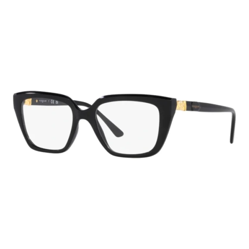 VOGUE Plastic Irregular Shape Sunglasses Women's Black-3