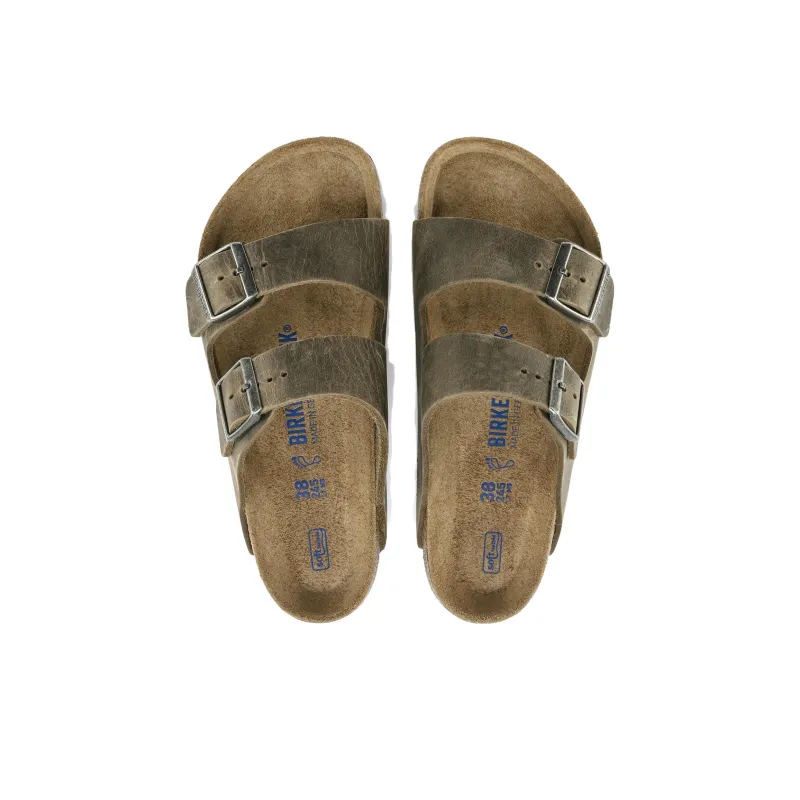 Birkenstock Arizona Soft Footbed Oiled Leather 'Faded Khaki'-4