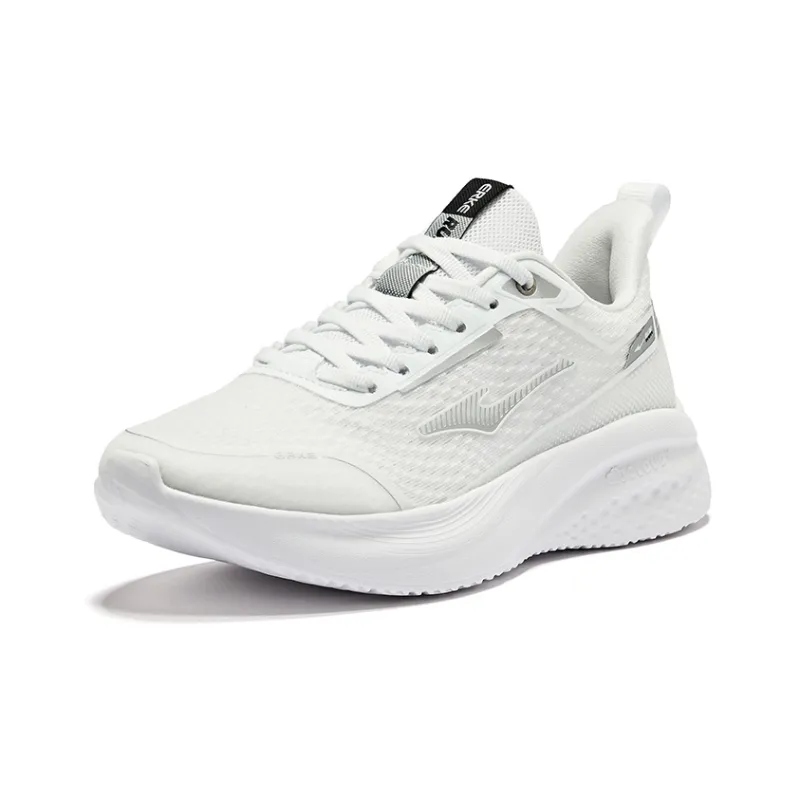 Erke Cushioning Wear Resistant Rebound Low Top Casual Running Shoes Women's Bright Silver-2