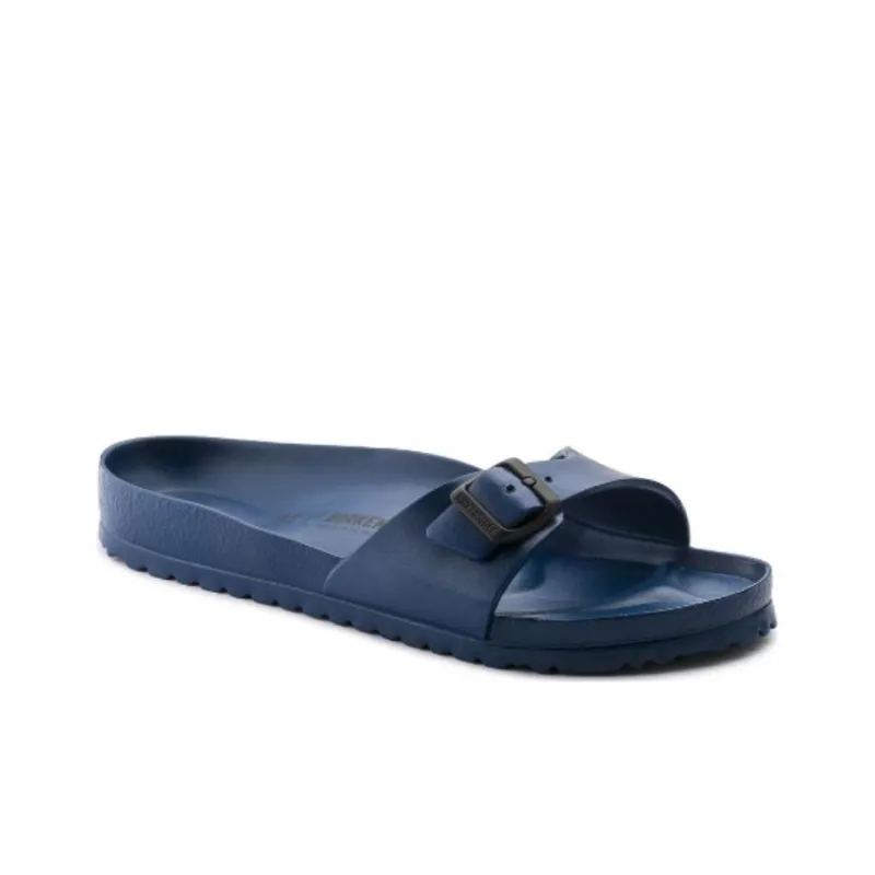 Birkenstock Madrid Abrasion-Resistant Slide Slippers Unisex Marine Blue-3