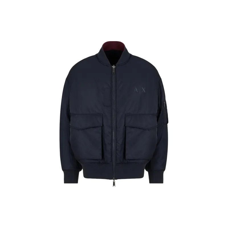 ARMANI EXCHANGE Reversible Sherpa fleece Bomber Jacket-1
