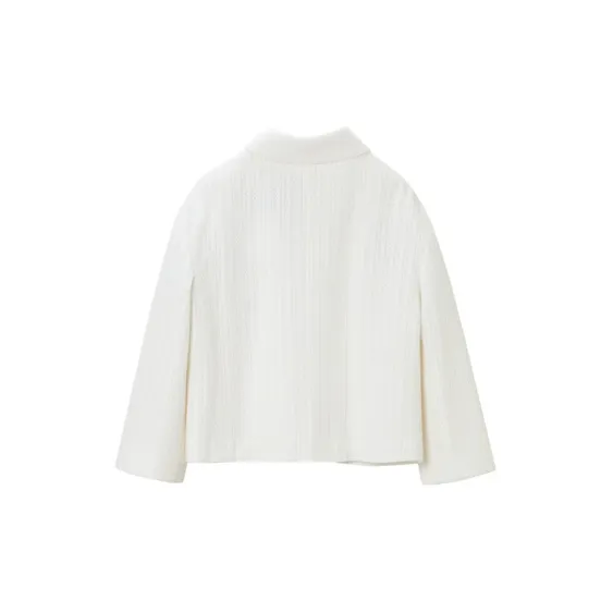 OVV Jackets Women's Raw White Solid Color B5-1